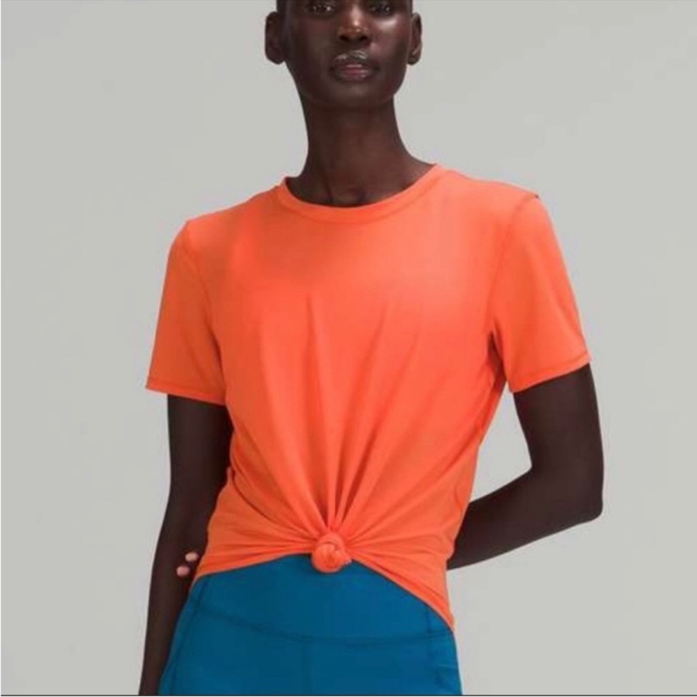 Lululemon Athletica High Neck Run and Train Tee